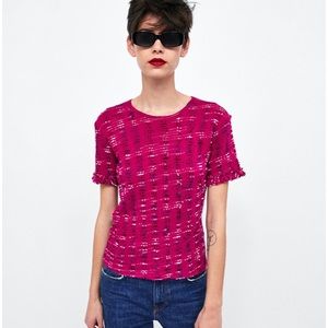 Zara Medium Stretchy Pink Top!